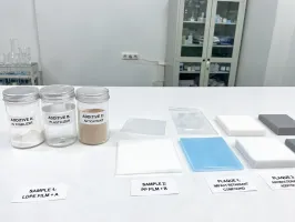 Packaging additive resin samples
